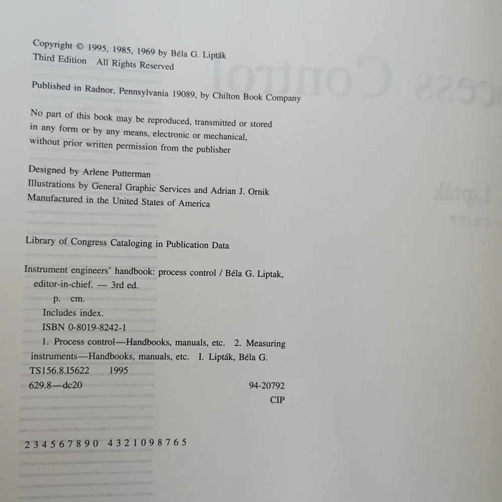 Instrument Engineers' Handbook, Third Edition: Process Control Hardcover - Picture 7 of 7